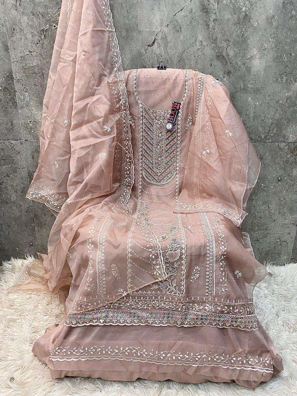 HOOR TEX  OR-84 A To D Heavy Organza wholesale suit 