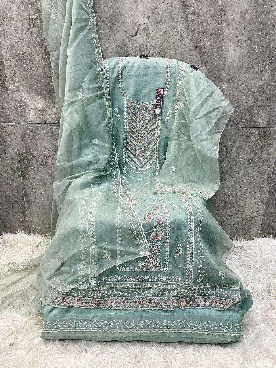 HOOR TEX  OR-84 A To D Heavy Organza wholesale suit 
