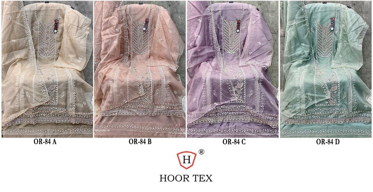 HOOR TEX  OR-84 A To D Heavy Organza wholesale suit 