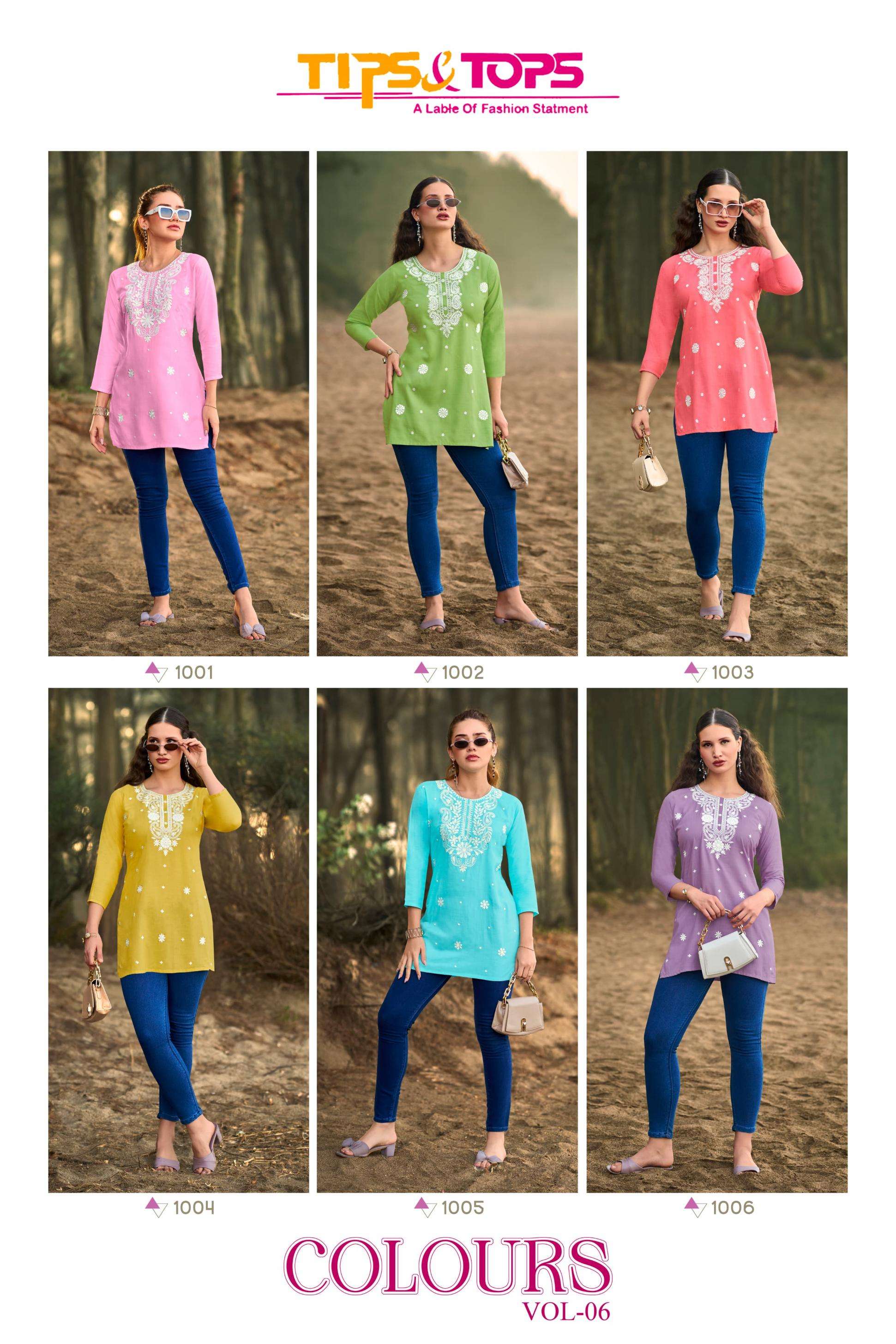tips & tops colors vol 6 series 1001-1006 Heavy Reyon Slub 16kg wholesale tops 