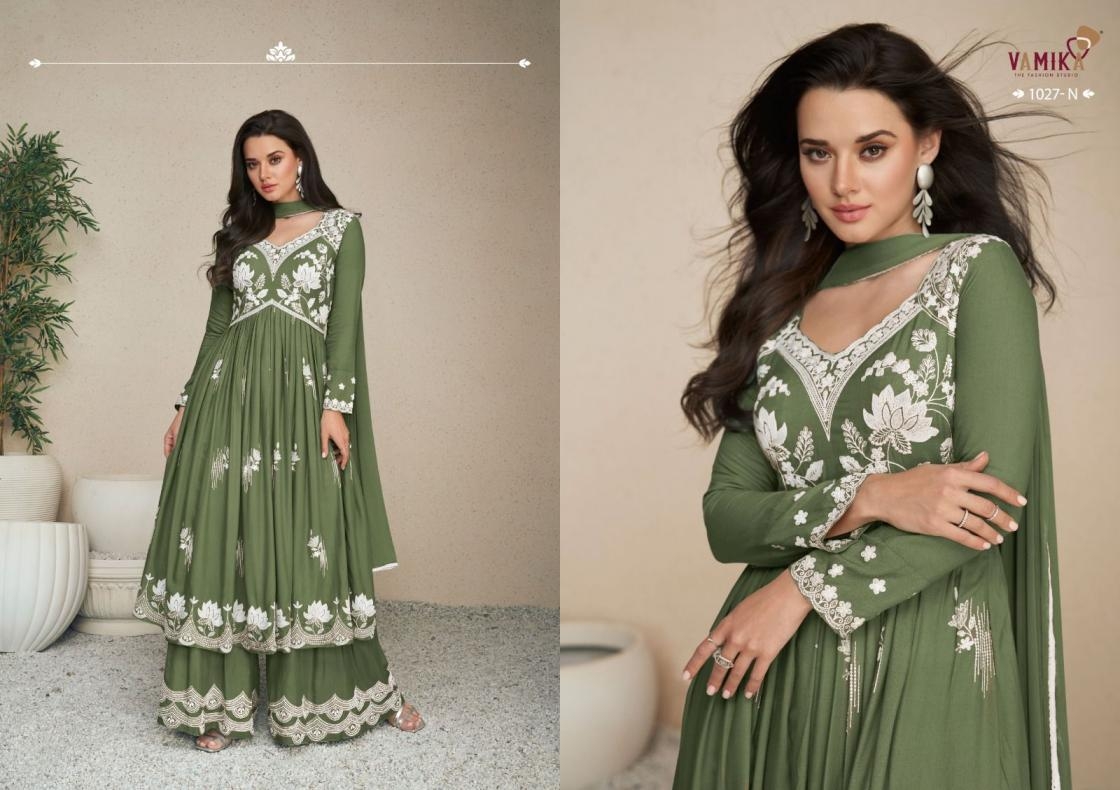 vamika lakhnavi vol 5 super color SERIES 1027 rayon wholesale suit 