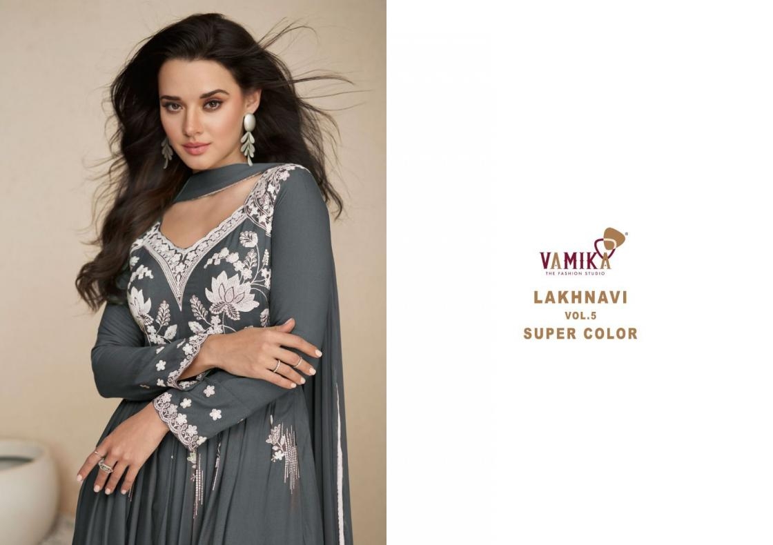 vamika lakhnavi vol 5 super color SERIES 1027 rayon wholesale suit 
